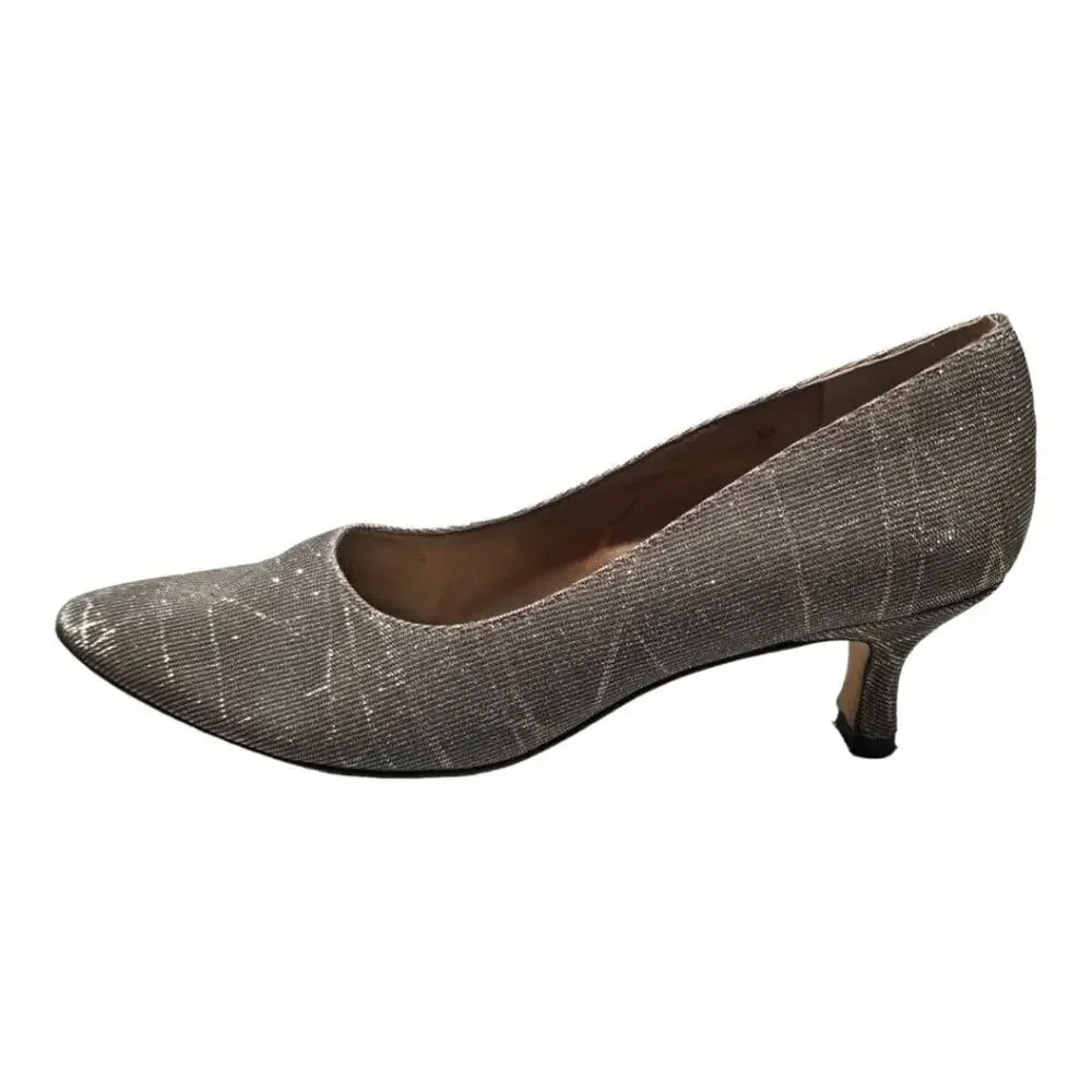VANELI Heels 8N kitten pumps Astyr Metallic Silver Gold Sparkle Irridescent